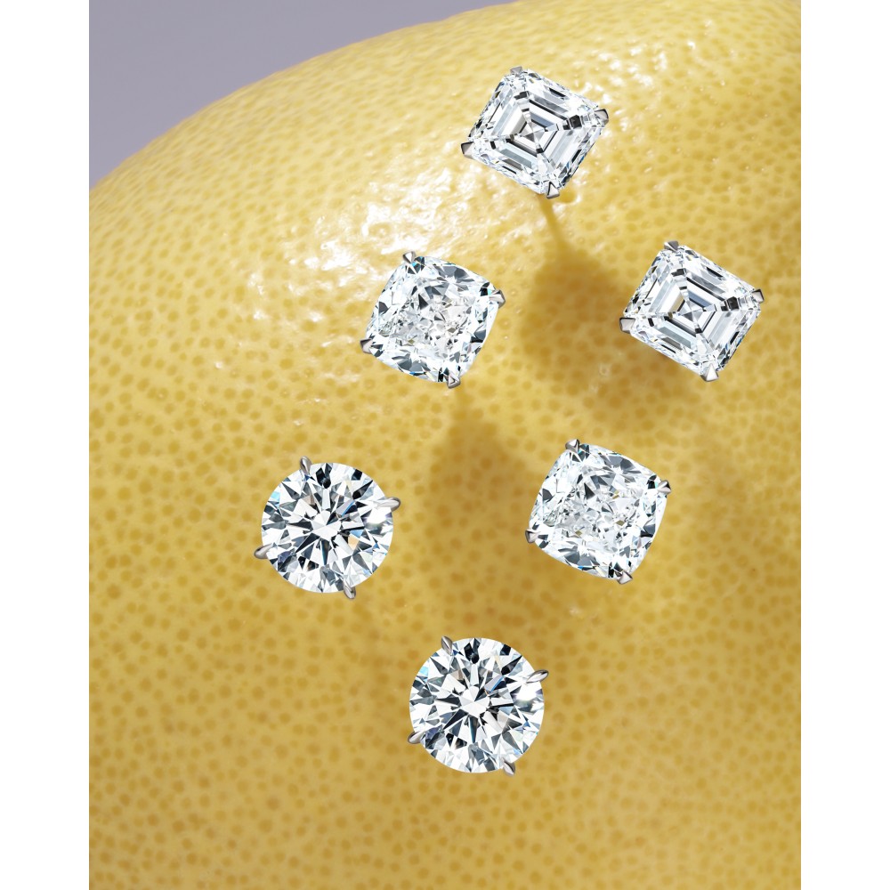 Studs New Basic 18-carat white gold with diamonds