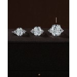 Ring 18-carat white gold with diamonds