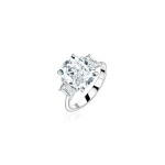 Ring 18-carat white gold with diamonds