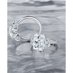Ring 18-carat white gold with diamonds