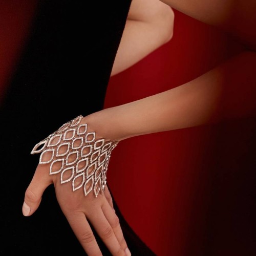 Браслет, белое золото 750 пробы с бриллиантами