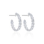 Серьги, Белое золото 750 пробы с бриллиантами