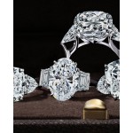 Ring 18-carat white gold with diamonds