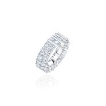 Ring 18-carat white gold with diamonds
