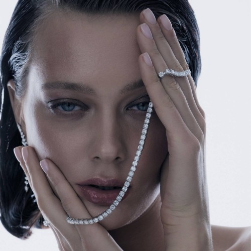 Колье, Белое золото 750 пробы с бриллиантами