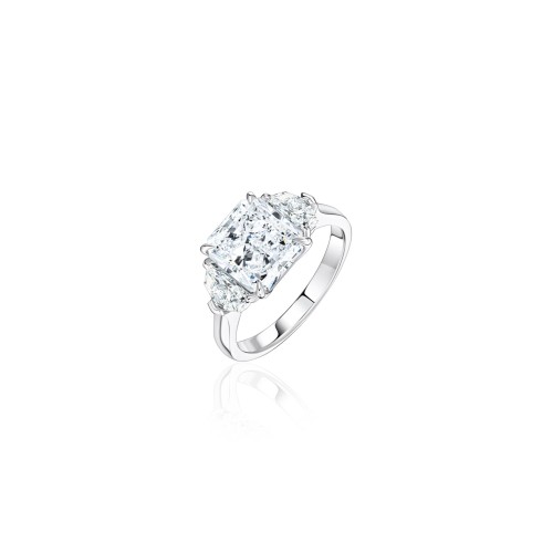 Ring 18-carat white gold with diamonds