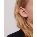 Earrings, 18-carat white gold with diamonds