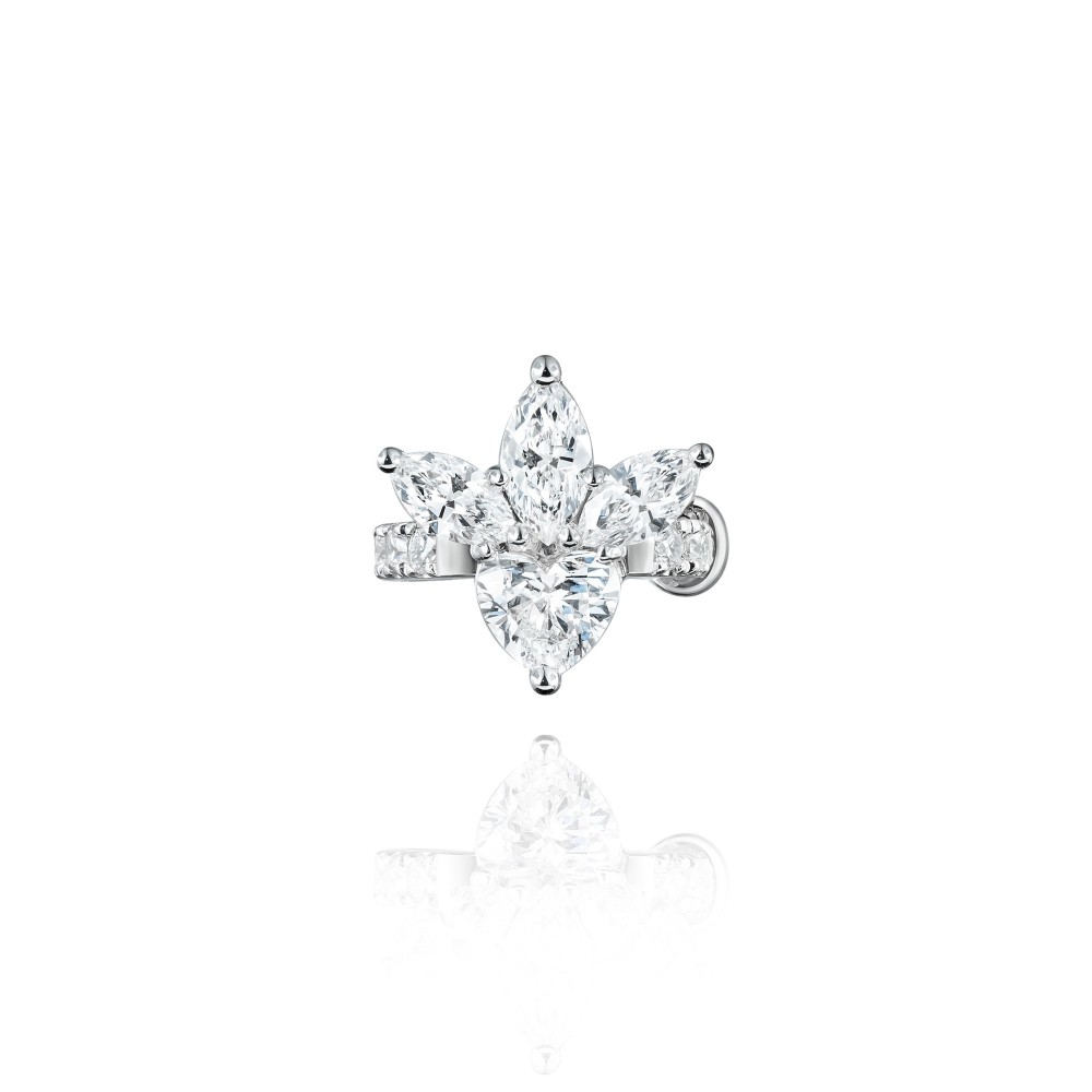 Earring Kaff, 18-carat White gold with diamonds
