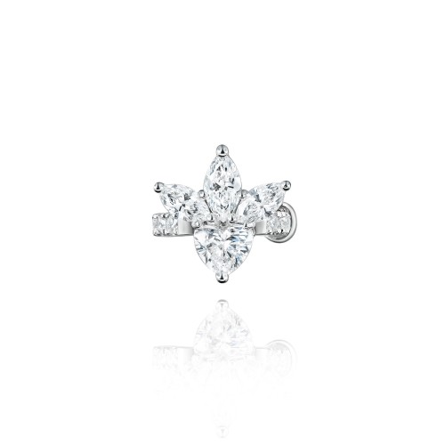Earring Kaff, 18-carat White gold with diamonds