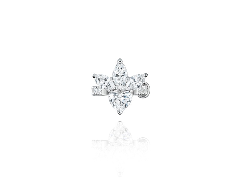 Earring Kaff, 18-carat White gold with diamonds