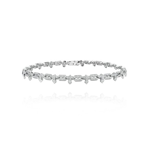 Choker, 18-carat white gold with diamonds