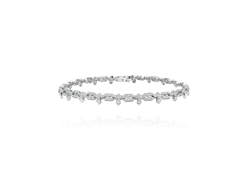 Choker, 18-carat white gold with diamonds
