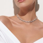 Choker, 18-carat white gold with diamonds