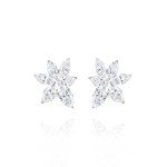 Earring, 18-carat white gold with diamonds