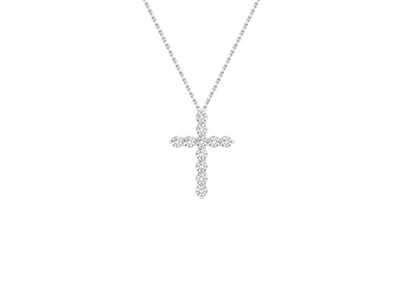 Necklace, 18-carat white gold with diamonds