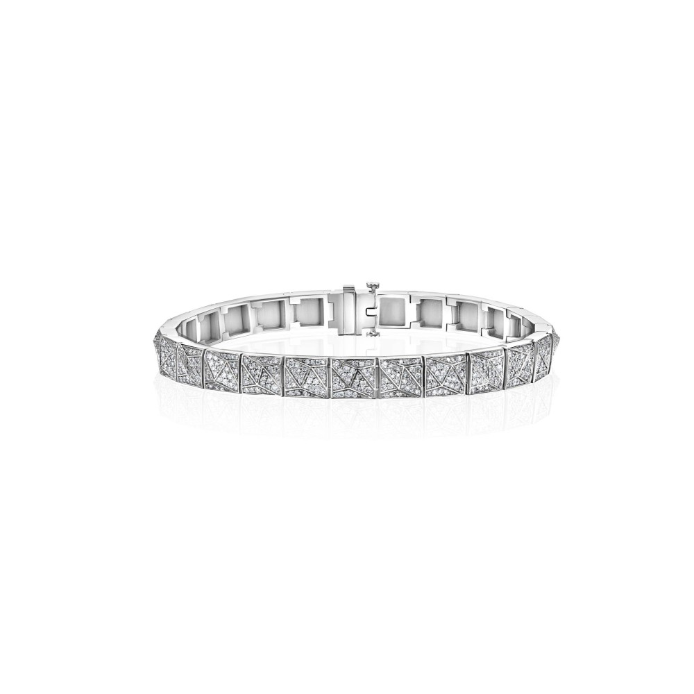 Bracelete 18-carat White gold with diamonds