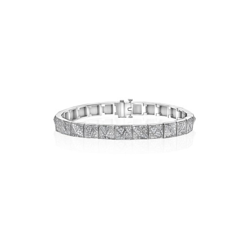 Bracelete 18-carat White gold with diamonds