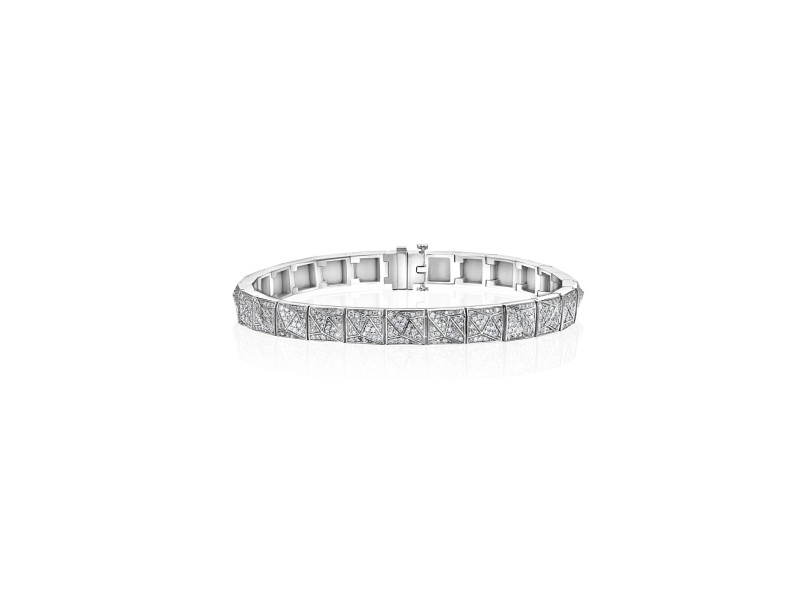 Bracelete 18-carat White gold with diamonds