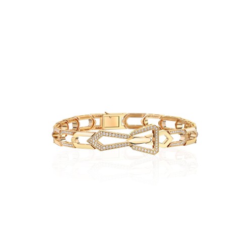 Bracelete 18-carat Yellow gold with diamonds Bracelete 18-carat Yellow gold with diamonds