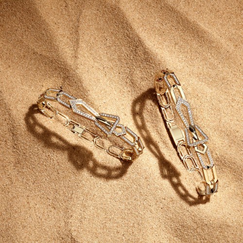 Bracelete 18-carat Yellow gold with diamonds Bracelete 18-carat Yellow gold with diamonds