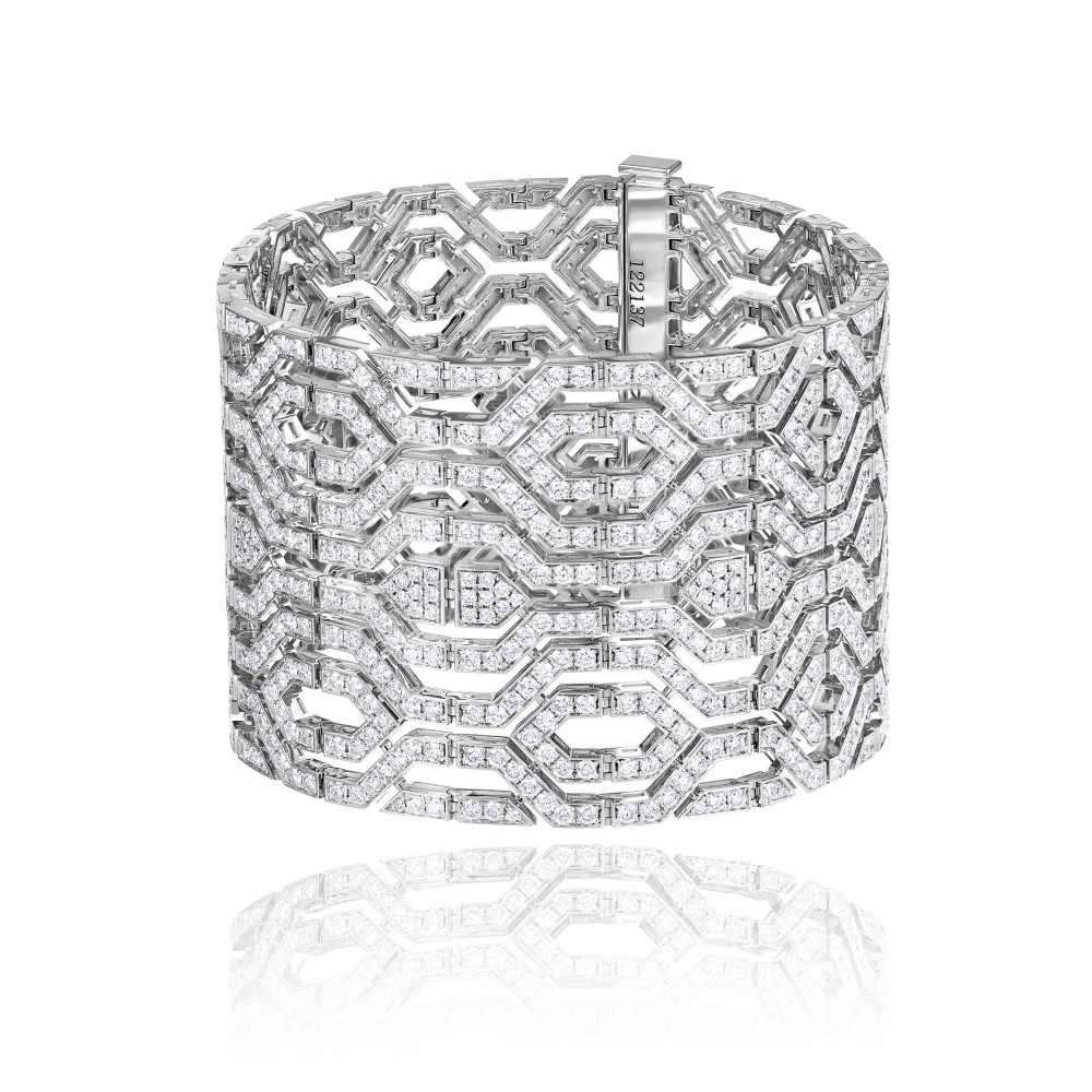 Bracelet, 18-carat white gold with diamonds