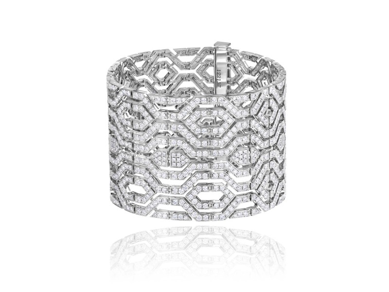 Bracelet, 18-carat white gold with diamonds