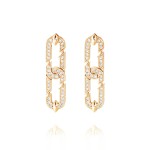 Earring 18-carat Pink gold with diamonds