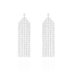 Earrings, 18-carat white gold with diamonds