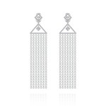 Earrings, 18-carat white gold with diamonds