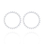 Earrings, 18-carat yellow gold with diamonds