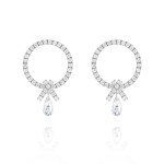 Earrings / Studs, 18-carat white gold with diamonds