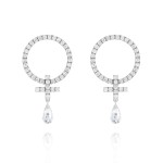 Earrings / Studs, 18-carat white gold with diamonds