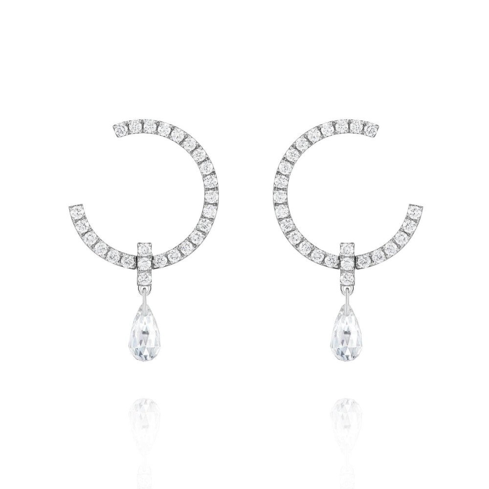 Earrings / Studs, 18-carat white gold with diamonds