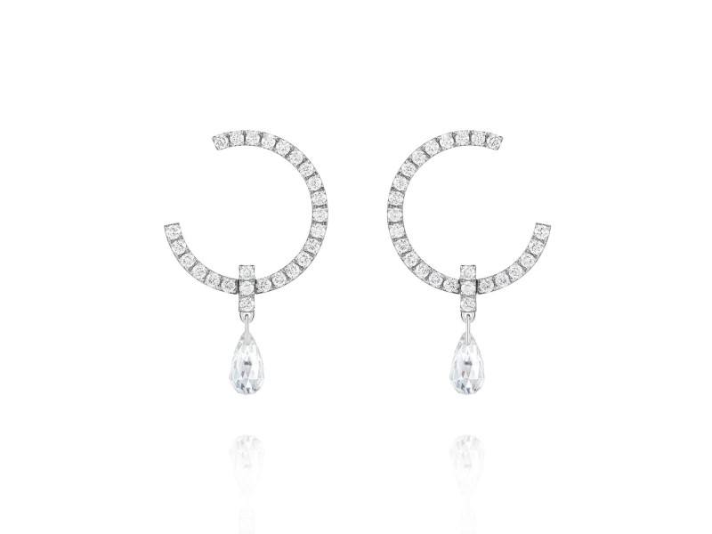 Earrings / Studs, 18-carat white gold with diamonds