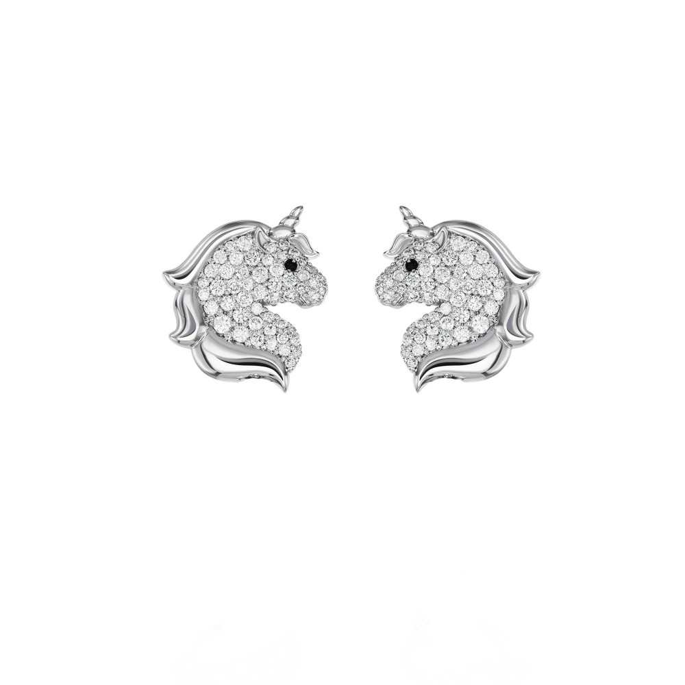 Studs 18-carat White gold with diamonds