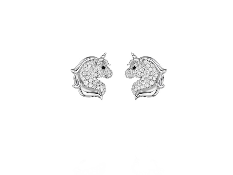 Studs 18-carat White gold with diamonds