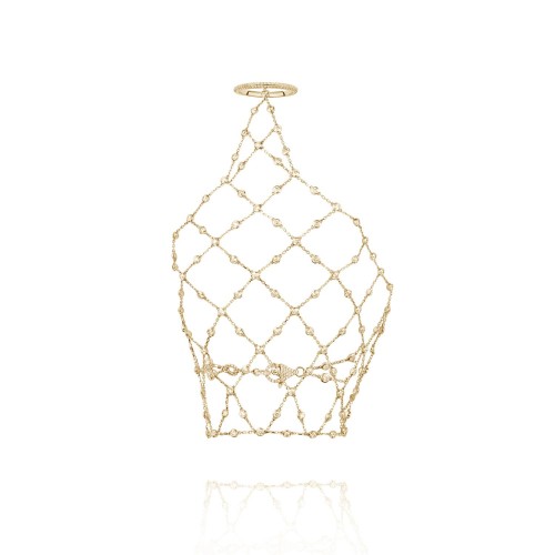 Diamond glove, 18k yellow gold with diamonds Diamond glove, 18k yellow gold with diamonds