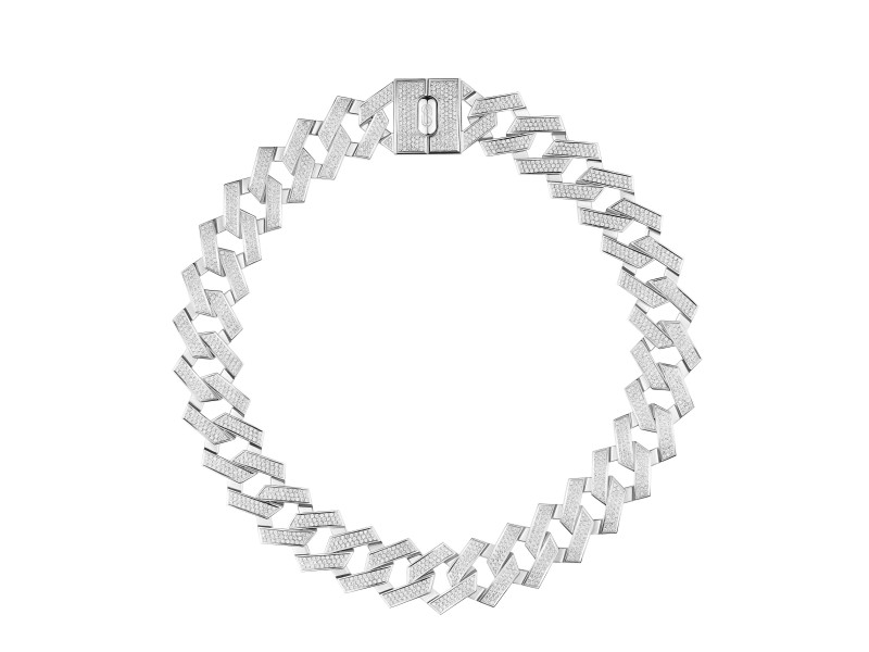Choker, 18-carat white gold with diamonds