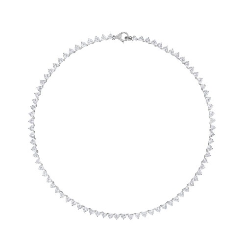 Necklace, 18-carat white gold with diamonds