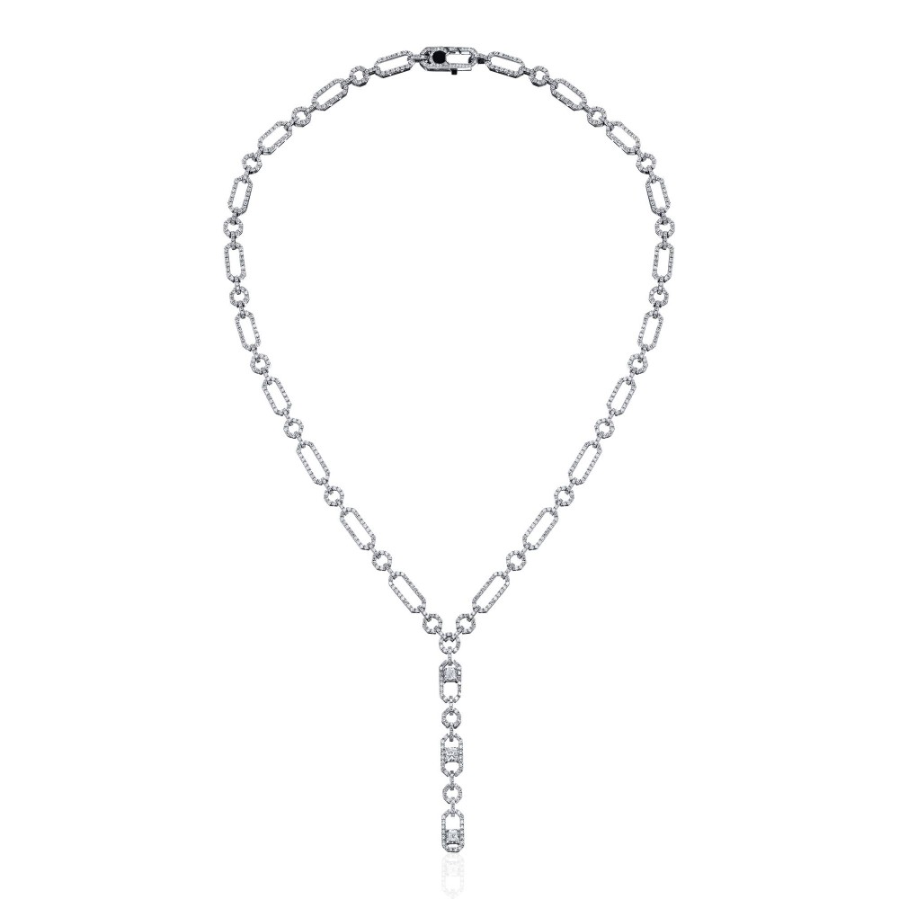 Necklace 18-carat White gold with diamonds