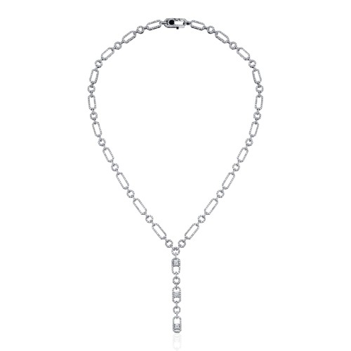 Necklace 18-carat White gold with diamonds