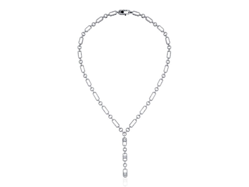 Necklace 18-carat White gold with diamonds