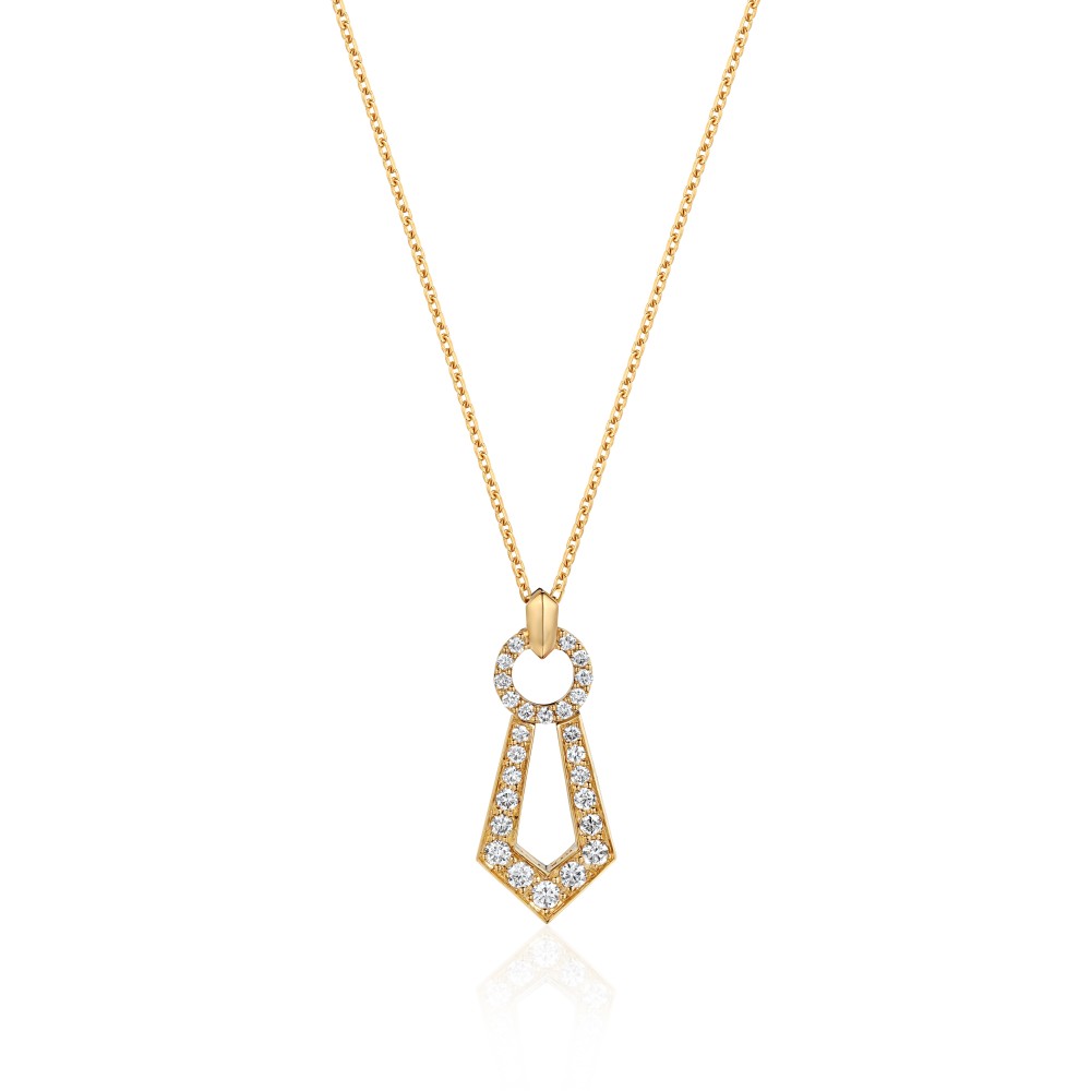 Necklace 18-carat Yellow gold with diamonds