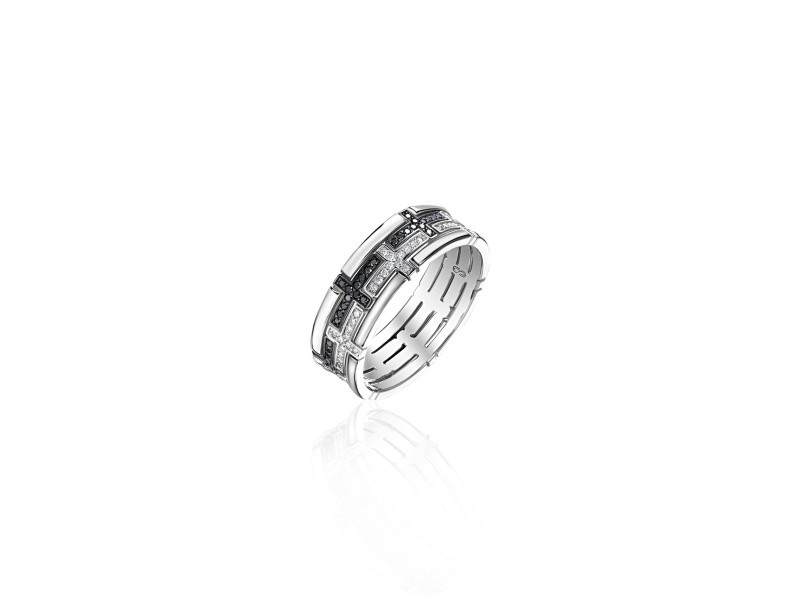 Ring 18-carat White gold with diamonds