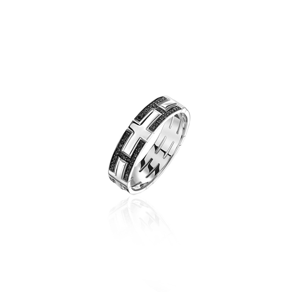 Ring 18-carat White gold with diamonds