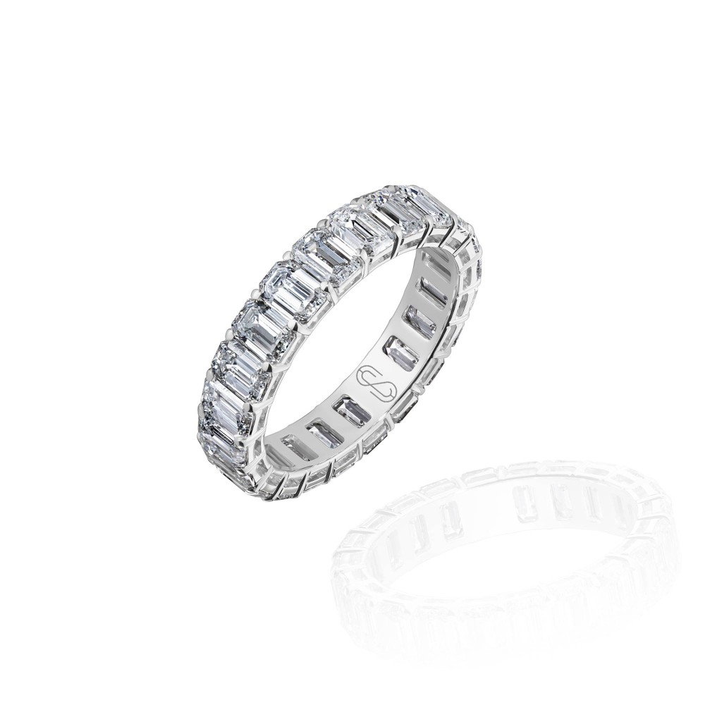 Ring 18-carat White gold with diamonds