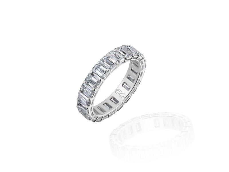 Ring 18-carat White gold with diamonds