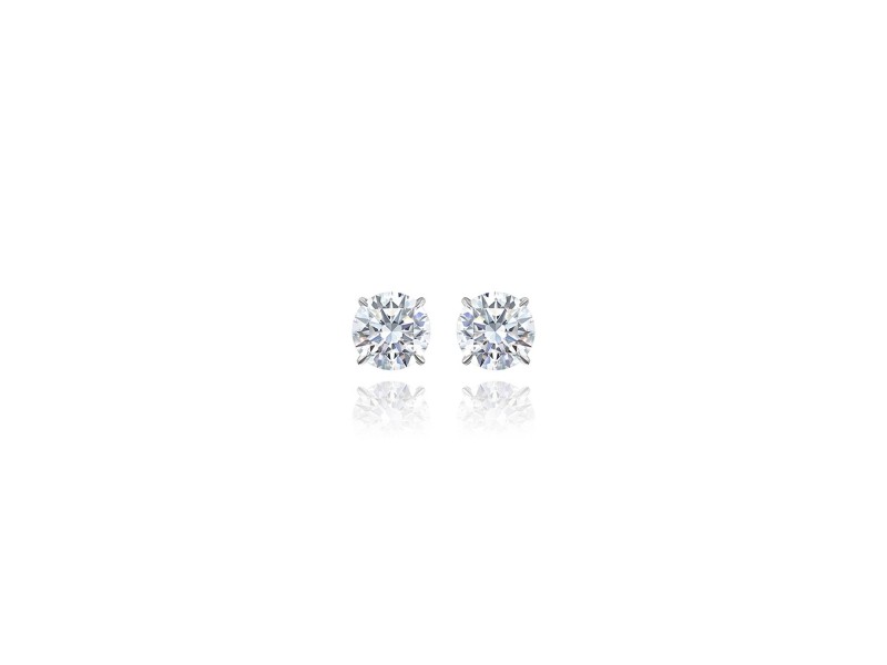 Earrings / Studs, 18-carat white gold with diamonds