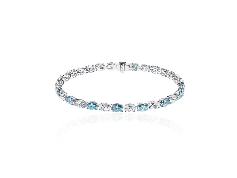 Bracelet, 18-carat white gold with diamonds