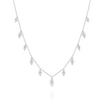 Necklace, 18-carat white gold with diamonds